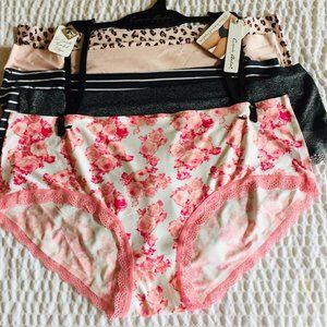 Carrie Amber Women's Intimates Five (5) Pack Hipsters Underwear (XL)